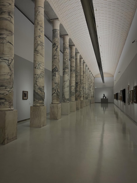 hall in the museum, Milan, Italy