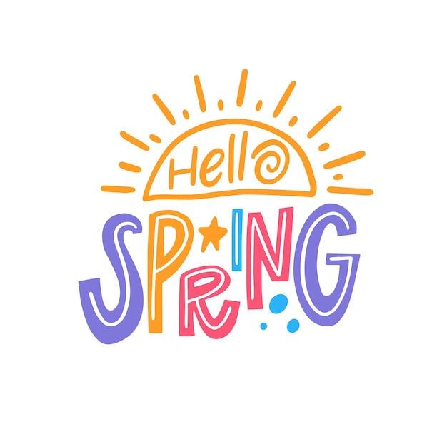 Hallo lente moderne typografie lettering zin