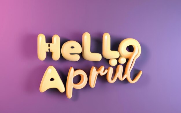 Hallo maand april Tekst