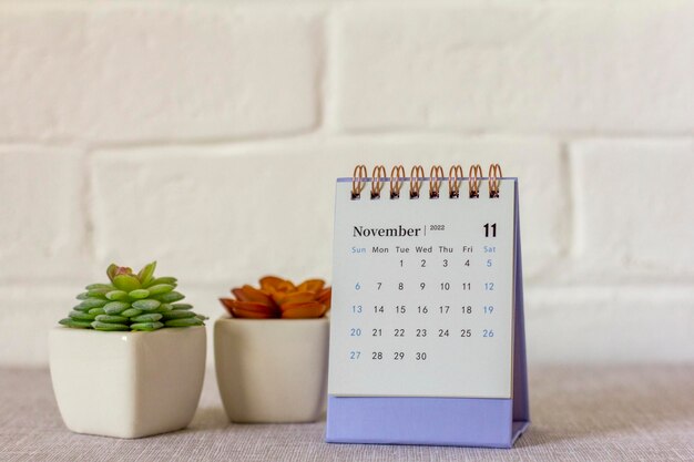 Hallo november 2022Desktopkalender voor het plannen en beheren van elke datum