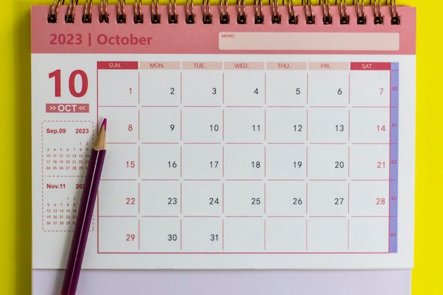 Hallo oktoberDesktopkalender voor het plannen van oktober 2023