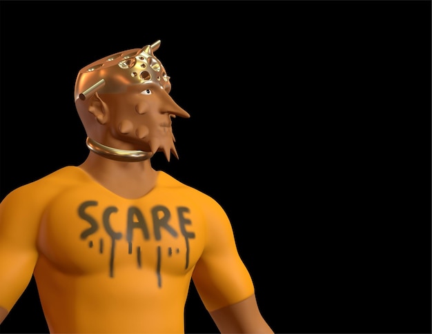 halloween 3d scare character for spooky halloween event