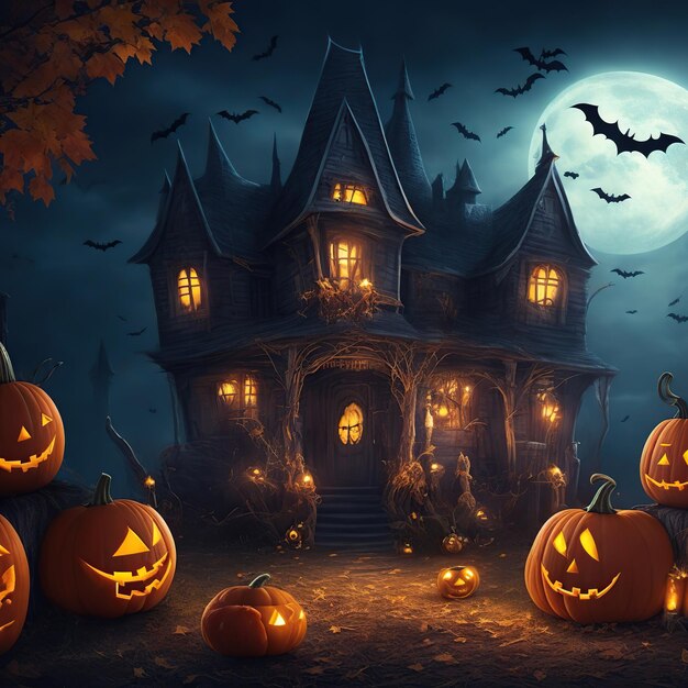 Halloween-achtergrond gegenereerd door AI