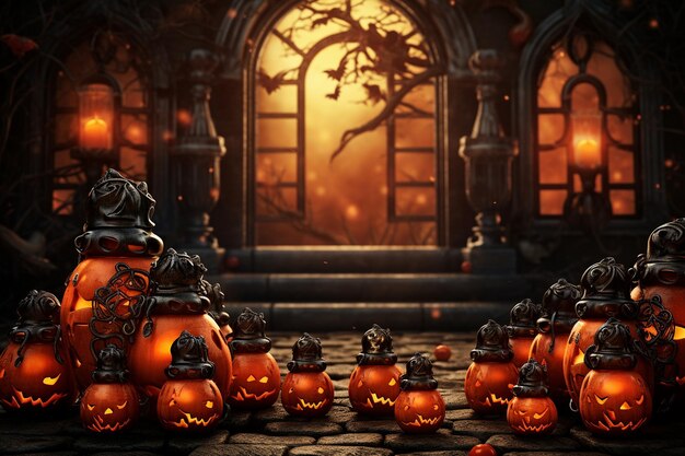 Halloween achtergrond met gifflessen