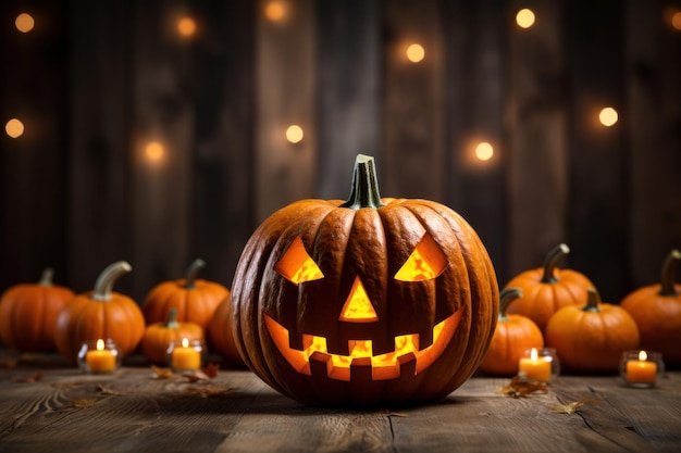 Halloween-achtergrond Spooky Seasonal Delights Generative AI