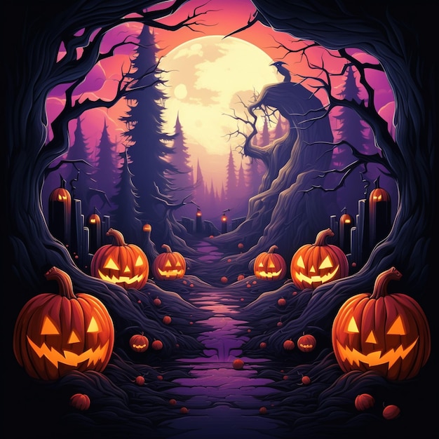 Halloween achtergrond vol mysterie