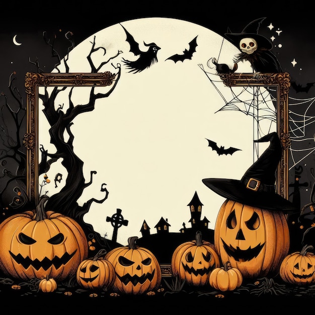 Halloween-achtergrond voor uw tekstbanner sociale media