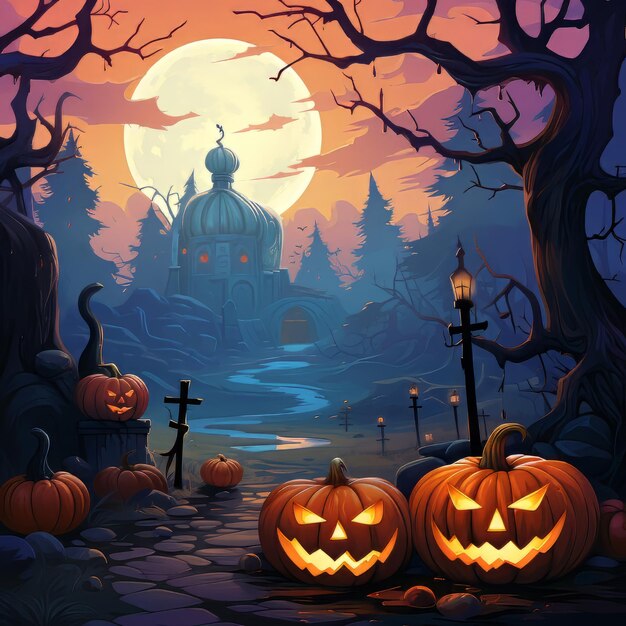 Halloween art design vector