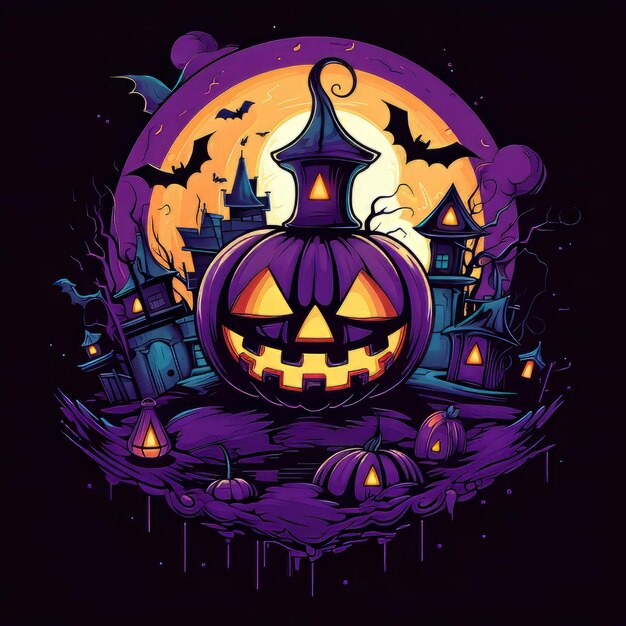 Halloween art design vector