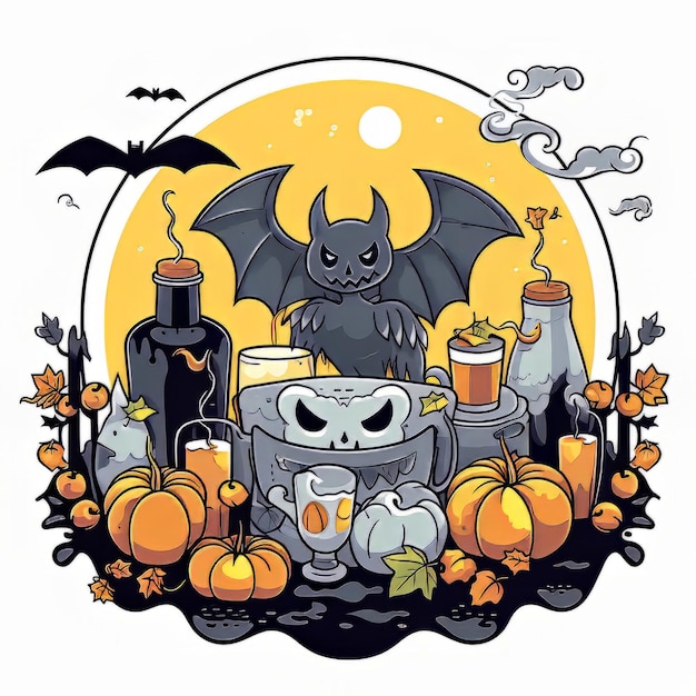 Halloween art design vector