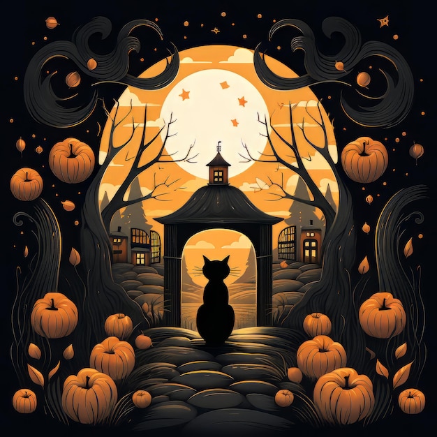 Halloween art design vector