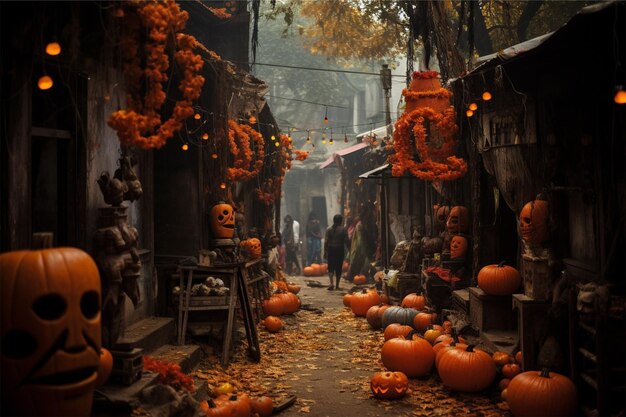 Foto l'atmosfera di halloween