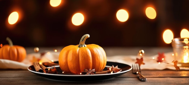 halloween autumn table settings ai