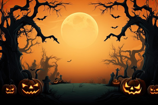 Halloween backdrop with room for text