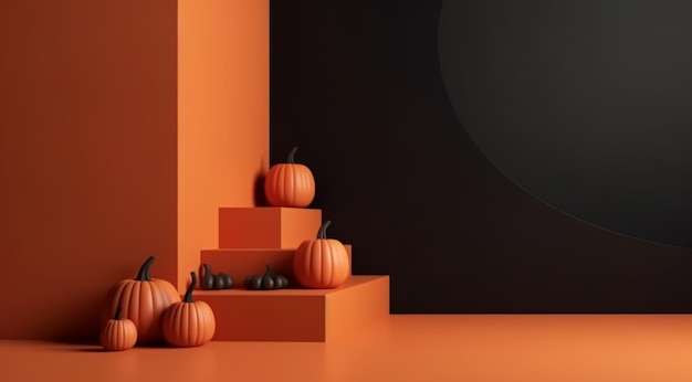 Halloween background created with Generative AI technology