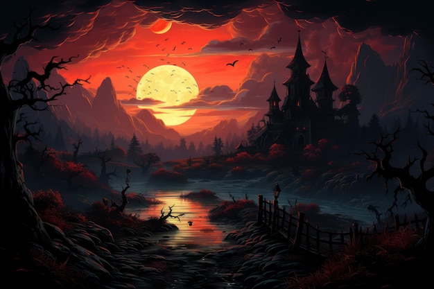 Halloween background design Halloween theme illustration Creative new professional design desig