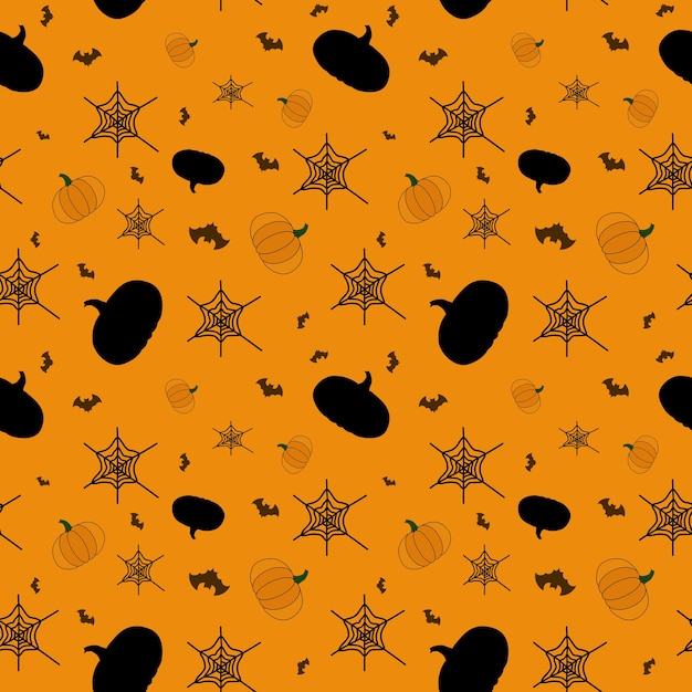 Photo halloween background. endless pumpkin background. halloween orange festive seamless pattern pumpkin and web template. illustration for fabric and gift wrap paper design.