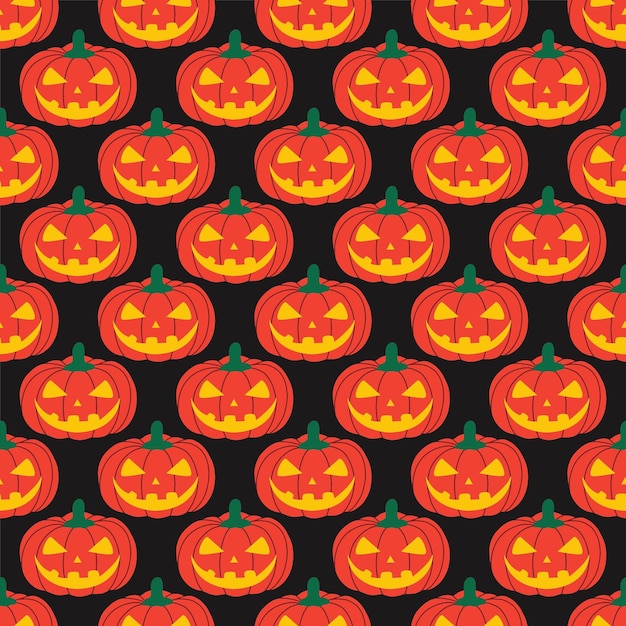 Halloween background Fall watercolor seamless pattern