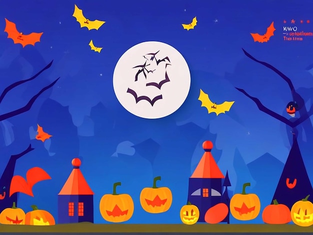 Photo halloween background in flat design