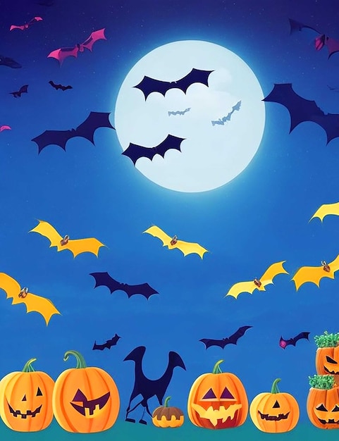 halloween background in flat design