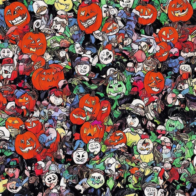 Photo halloween background generated ai