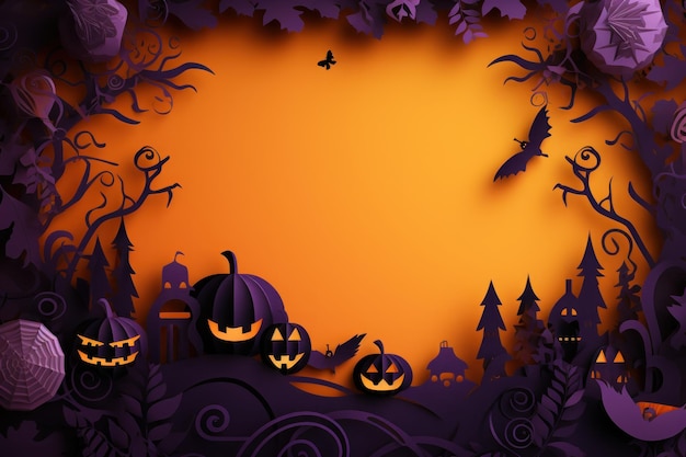 Halloween Background Generative AI