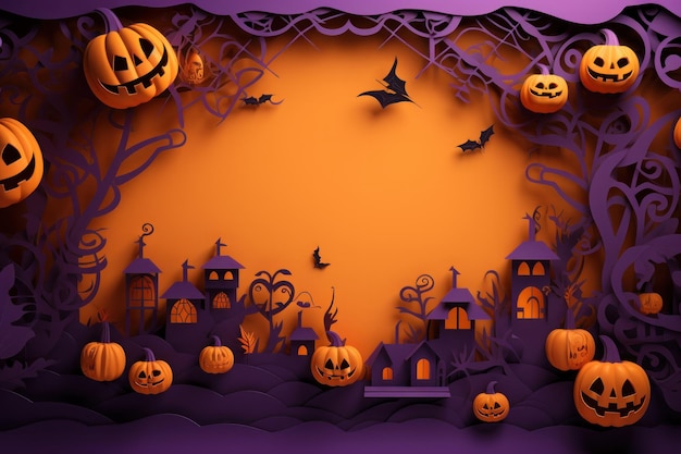 Halloween Background Generative AI