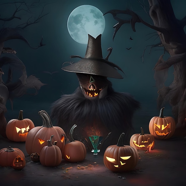 Halloween background image Generative AI