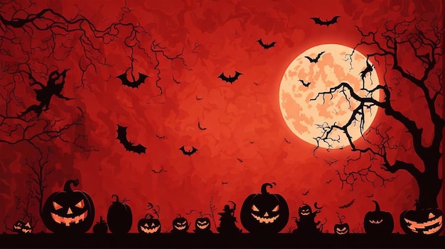 Photo halloween background for poster banner wallpaper etc spooky style art generative ai