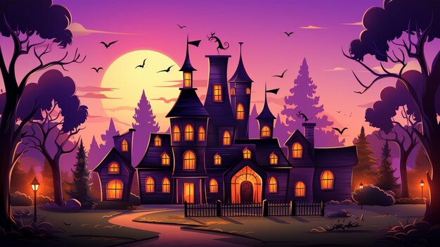 Halloween background pumpkin memorable cartoon of holiday stunning ai art