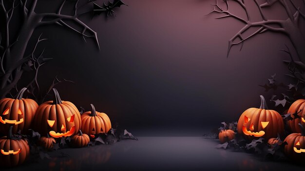 Halloween background space for text event wallpaper pumpkin vibe