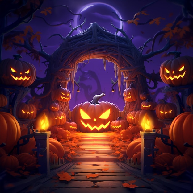 Halloween Background and wallpaper design for banner halloween poster card