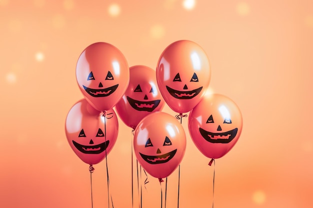 Halloween background with balloons