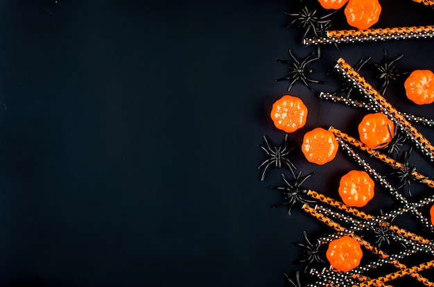 Halloween background with candy pattern