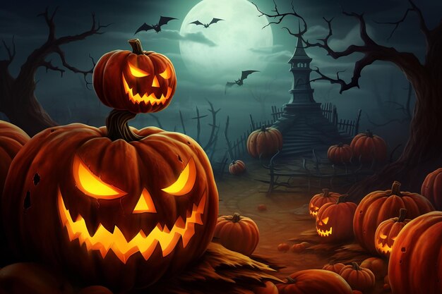 Photo halloween background with frightening spirit