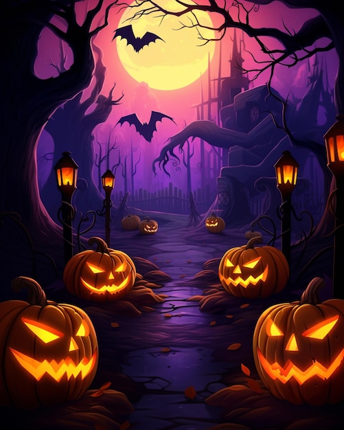 Halloween Background with Mystical Brew