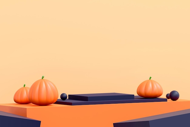 halloween background with podium for product display.