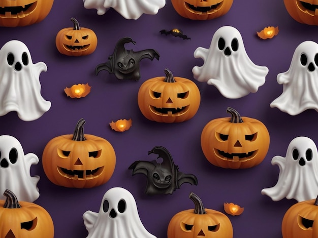 Halloween background with pumpkin vector illustration