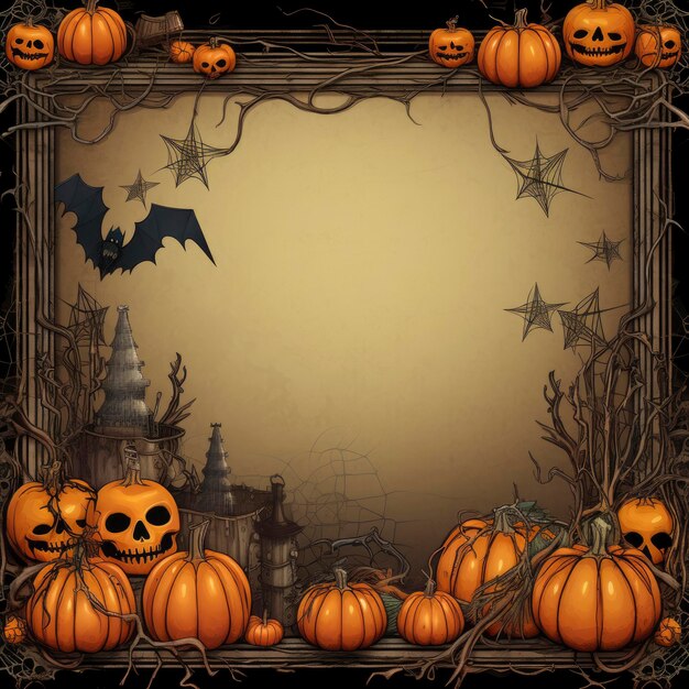 halloween background with pumpkin