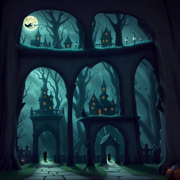 Photo halloween background