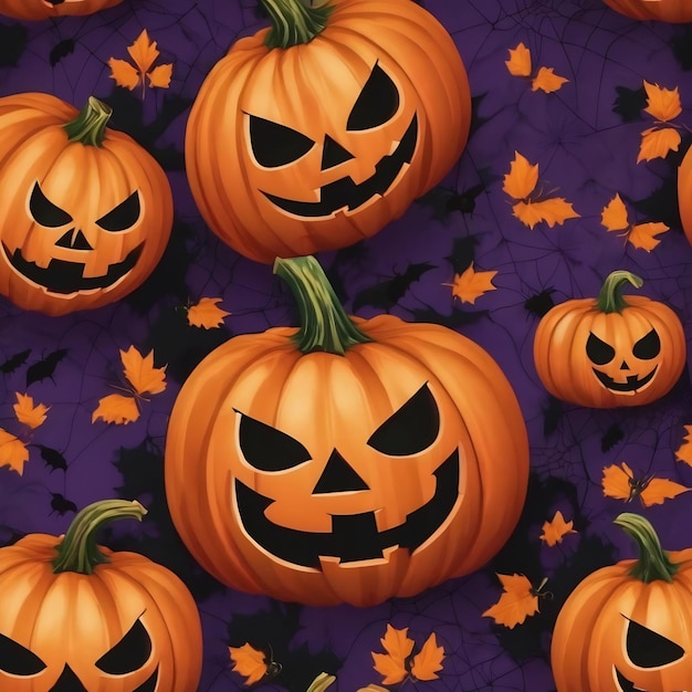 Halloween banner decoration for halloween party cute pumpkins with eyes and funny faces set pumpkin