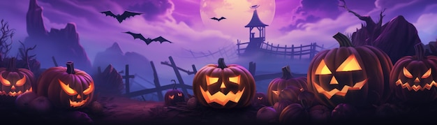Halloween banner design illustration