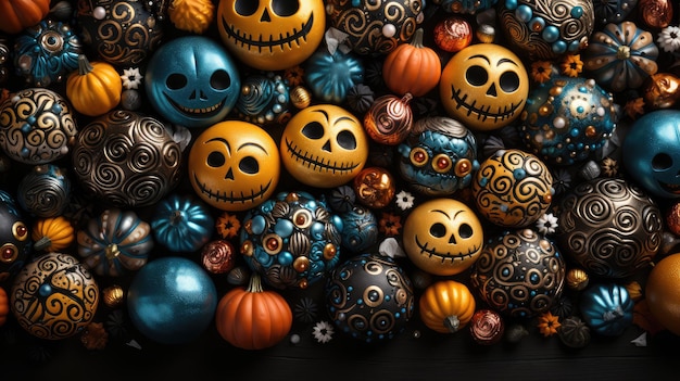 Halloween-banner Happy Halloween-achtergrond AI gegenereerd