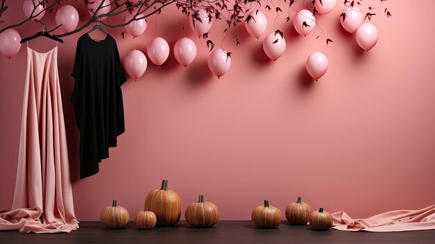 Halloween banner Happy Halloween behang met kopie ruimte AI gegenereerd