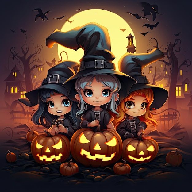 Halloween banner Happy Halloween wallpaper AI generated