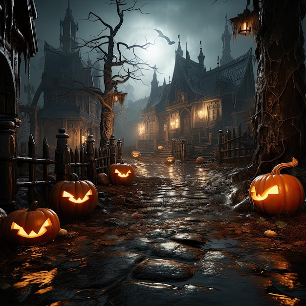 Halloween banner Happy Halloween wallpaper AI generated