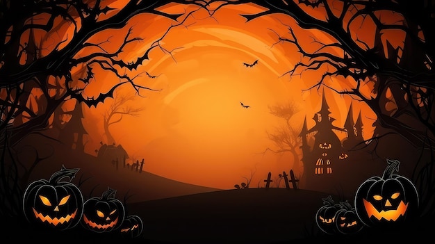 Halloween banner met kopieerruimte