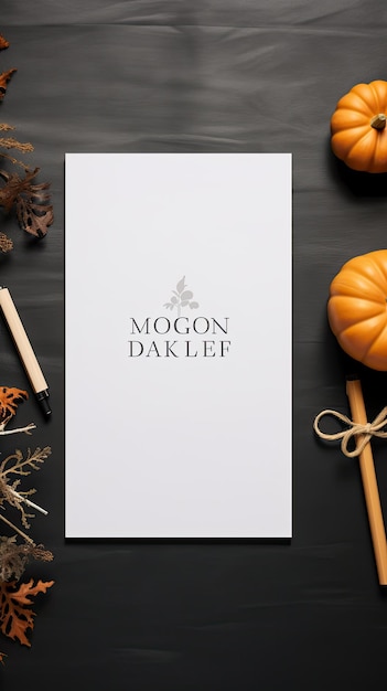 Photo halloween banner mockup