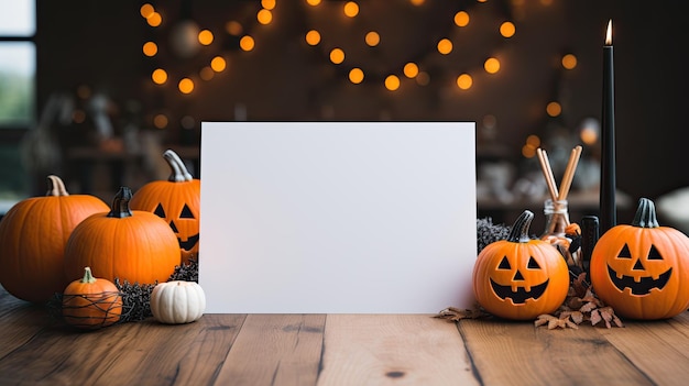 Halloween banner mockup