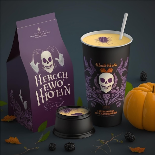 halloween beverage elements background